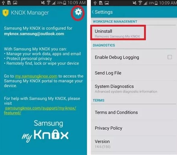 Как удалить заблокированную папку на Samsung: Деактивировать KNOX